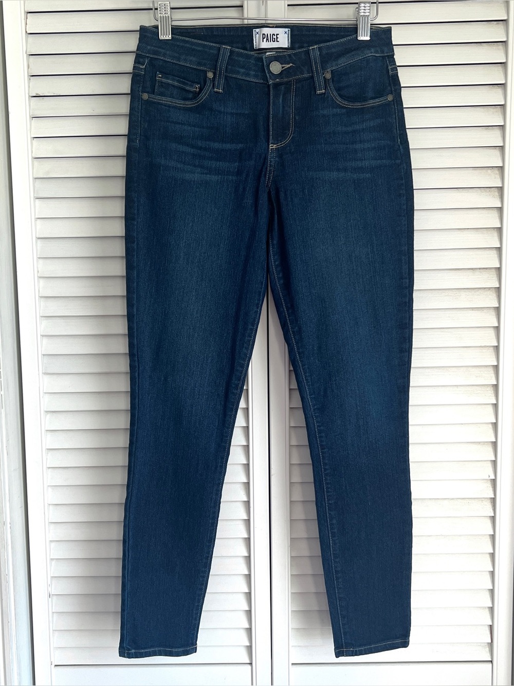 26💙 PAIGE Verdugo Ankle Skinny Cropped Denim Jeans Mid Rise